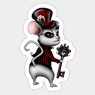 Mad Hatter with Key Red Version Sticker